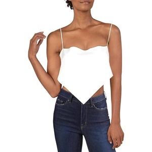 DANIELLE BERNSTEIN White Crop Top